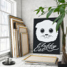 3 Белый вислоухий котик Коты Кошки Животные 80х100 Раскраска картина по номерам на холсте