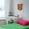 6 Портрет тигренка Животные Тигр Для детей Детская для мальчика Для девочек Легкая 40х40 Раскраска картина по номерам на холсте