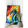 2 Яркий дракон на фоне заката Животные Фэнтези Символ года Китай Раскраска картина по номерам на холсте
