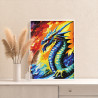 4 Яркий дракон на фоне заката Животные Фэнтези Символ года Китай Раскраска картина по номерам на холсте