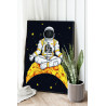 2 Космонавт на месяце Космос Люди Луна Для детей Для девочек Для мальчика 80х100 Раскраска картина по номерам на холсте