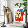 3 Корги подарок Животные Собаки Зима Для детей Детская Для мальчика Для девочек 80х100 Раскраска картина по номерам на холсте