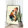 2 Бабочка шоколадница Насекомые Лето Природа Раскраска картина по номерам на холсте