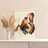 4 Бабочка шоколадница Насекомые Лето Природа Раскраска картина по номерам на холсте