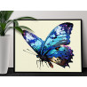 2 Голубая бабочка Насекомые Лето Природа 80х100 Раскраска картина по номерам на холсте