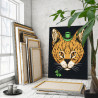 3 Сервал кот ко дню св. Патрика Животные Коты и кошки 80x100 Раскраска картина по номерам на холсте