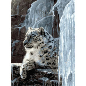  Снежный барс Раскраска картина по номерам на холсте Белоснежка 967-AS