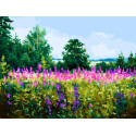  Полюшко поле Раскраска картина по номерам на холсте Белоснежка 981-AS