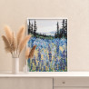  Синие люпины на поле Природа Пейзаж Цветы Лес Лето Раскраска картина по номерам на холсте AAAA-NK593