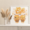 2 Влюбленные пчелы Коллекция Cute love Любовь Романтика Пара Для детей Детские Для девочек Для мальчиков Раскраска картина по но