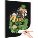 1 Бульдог в костюме Св. Патрика Пес Собака Животные Раскраска картина по номерам на холсте