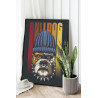 2 Сторожевой бульдог в шапке Собаки Животные 80x100 Раскраска картина по номерам на холсте