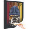 1 Сторожевой бульдог в шапке Собаки Животные Раскраска картина по номерам на холсте