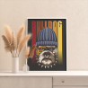 4 Сторожевой бульдог в шапке Собаки Животные Раскраска картина по номерам на холсте