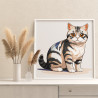 3 Толстый британский кот Животные Котята Кошки Для детей Детская Для мальчика Для девочки Легкая Раскраска картина по номерам на