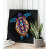 2 Морская черепаха с узорами Животные Яркая Интерьерная Коллекция дудлинг 40х40 Раскраска картина по номерам на холсте