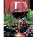 Бокал вина Раскраска картина по номерам на холсте Color Kit