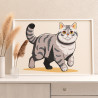 2 Толстый британский котик Животные Котята Кошки Для детей Детская Для мальчика Для девочки Маленькая Легкая Раскраска картина п
