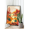 2 Мексиканский пейзаж Закат Природа Пустыня Горы Раскраска картина по номерам на холсте