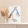 3 Пингвин Коллекция Line Абстракция Животные Птицы Интерьерная Раскраска картина по номерам на холсте