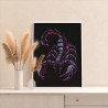 4 Скорпион звездной ночью Животные Хищники Яркая Стильная Интерьерная Раскраска картина по номерам на холсте