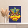 4 Желтый китайский дракон с узорами Животные Символ года Новый год Яркая Интерьерная Коллекция дудлинг Раскраска картина по номе