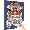 1 Китайский дракон с узорами Животные Символ года Новый год Яркая Интерьерная Коллекция дудлинг Раскраска картина по номерам на 