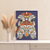 4 Китайский дракон с узорами Животные Символ года Новый год Яркая Интерьерная Коллекция дудлинг Раскраска картина по номерам на 