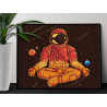 2 Космонавт и йога Люди Космос Яркая Для мальчика Для девочек Раскраска картина по номерам на холсте