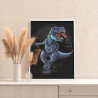 4 Бегущий динозавр рекс Животные Для мальчиков Раскраска картина по номерам на холсте