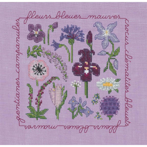  Mauve And Blue Flowers (Лиловые и голубые цветы) Набор для вышивания Le Bonheur des Dames 2281