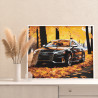  Черная ауди Машина Audi Autumn Автомобиль Стильная Для мужчин Интерьерная Осень Раскраска картина по номерам на холсте AAAA-ST0