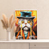  Кот со свечкой Животные Кошки Мем Смешная Раскраска картина по номерам на холсте с неоновой краской AAAA-NK621