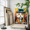  Кот со свечкой Животные Кошки Мем Смешная 100х125 Раскраска картина по номерам на холсте с неоновой краской AAAA-NK621-100x125