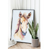 2 Портрет жеребенка Животные Лошади Кони Для детей Детская 80х100 Раскраска картина по номерам на холсте