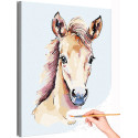 Портрет жеребенка Животные Лошади Кони Для детей Детская Раскраска картина по номерам на холсте