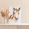 4 Портрет жеребенка Животные Лошади Кони Для детей Детская Раскраска картина по номерам на холсте