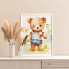 4 Медвежонок на природе Животные Медведь Лето Для детей Детская Раскраска картина по номерам на холсте