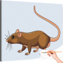 1 Крыса Животные Для детей Детские Для мальчиков Для девочек Легкая Раскраска картина по номерам на холсте
