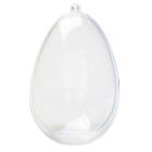 Яйцо 10см прозрачное с плоским дном Фигурка разъемная из пластика для декорирования