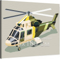 Быстрый военный вертолет Для детей Детские Для мальчиков Для мужчин Легкая 75х100 Раскраска картина по номерам на холсте