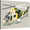 Быстрый военный вертолет Для детей Детские Для мальчиков Для мужчин Легкая 60х80 Раскраска картина по номерам на холсте