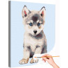 1 Малыш волчонок Животные Волк Для детей Детская Раскраска картина по номерам на холсте