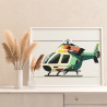 3 Вертолет горных спасателей Для детей Детские Для мальчиков Для мужчин Легкая Раскраска картина по номерам на холсте