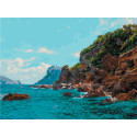  Голубое море Раскраска картина по номерам на холсте Белоснежка 550-AS