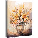 Букет лилий в вазе Цветы Натюрморты Интерьерная Маме Лето 80х100 Раскраска картина по номерам на холсте