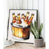2 Холодное пиво Еда Натюрморт Для кухни Интерьерная Для мужчин Раскраска картина по номерам на холсте