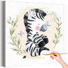 1 Малыш зебра с бабочкой Коллекция Cute animals Животные Цветы Для детей Детские Для девочек Для мальчиков Раскраска картина по 