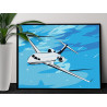 2 Пассажирский самолет в небе Транспорт Звёздная ночь Минимализм Легкая Для мужчин Для мальчика 60х80 Раскраска картина по номер