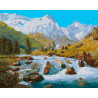  Горные ручьи Кавказа Раскраска картина по номерам на холсте Белоснежка 319-AB